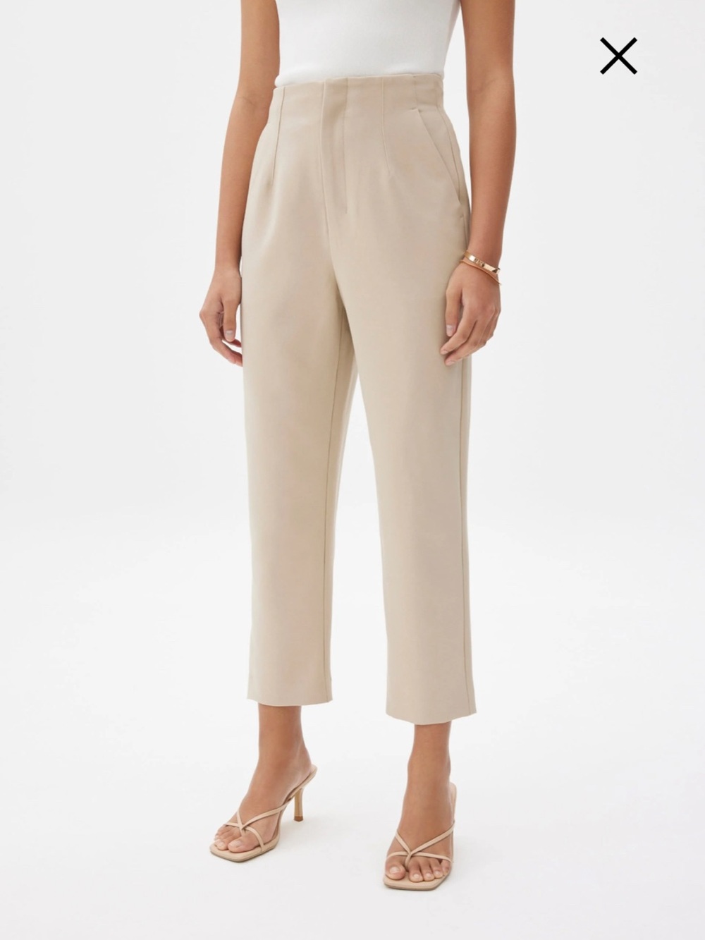 Love Bonito Alice Peg Leg Pant in Oat